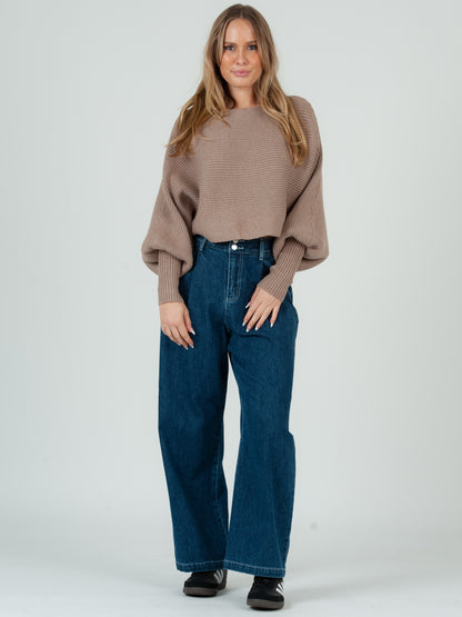 NUDE WIDE NECK SWEATER