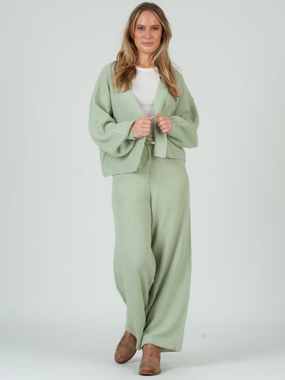 Women's Sweater Cardigan & Pant Set