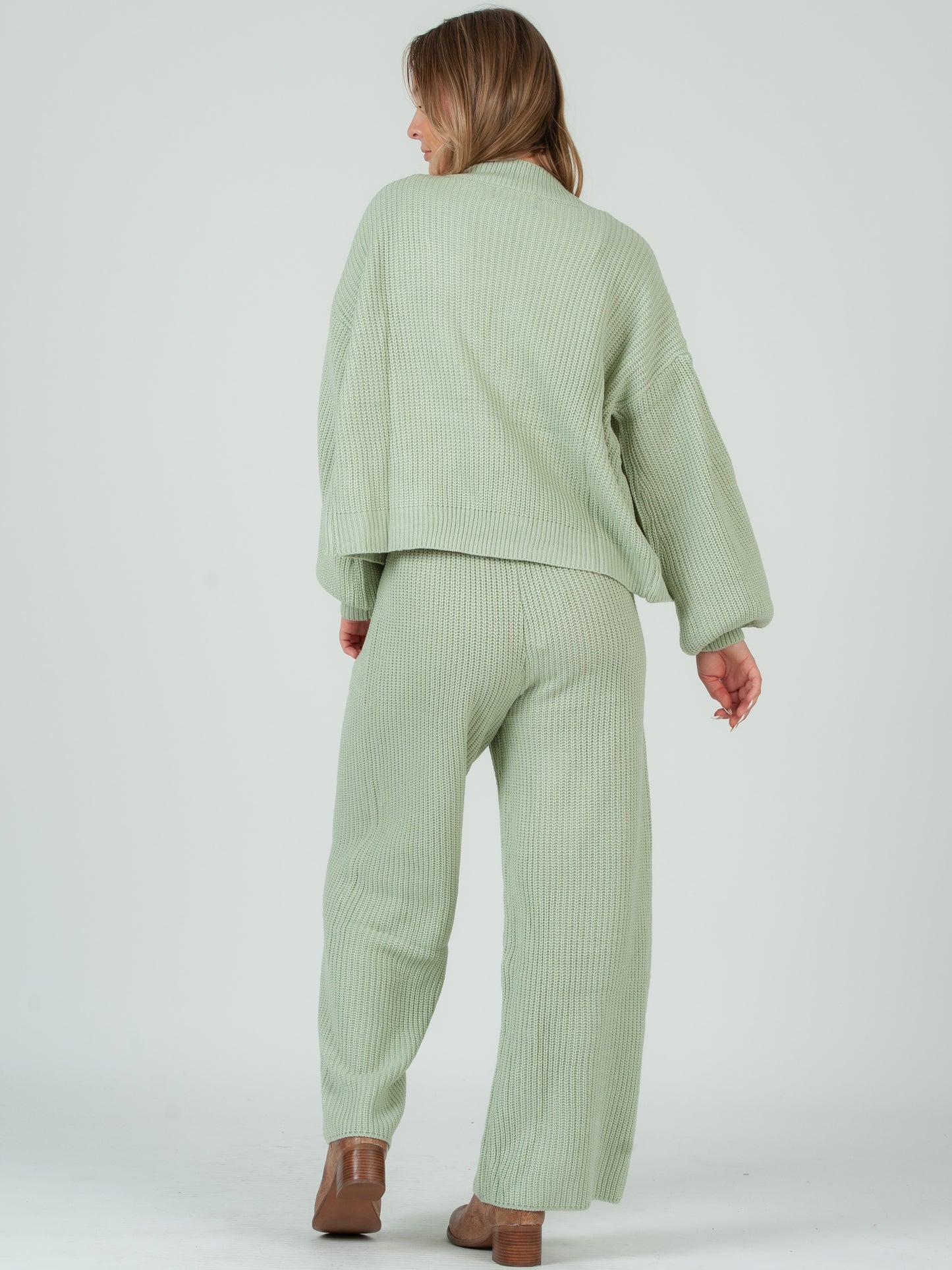 Women's Sweater Cardigan & Pant Set