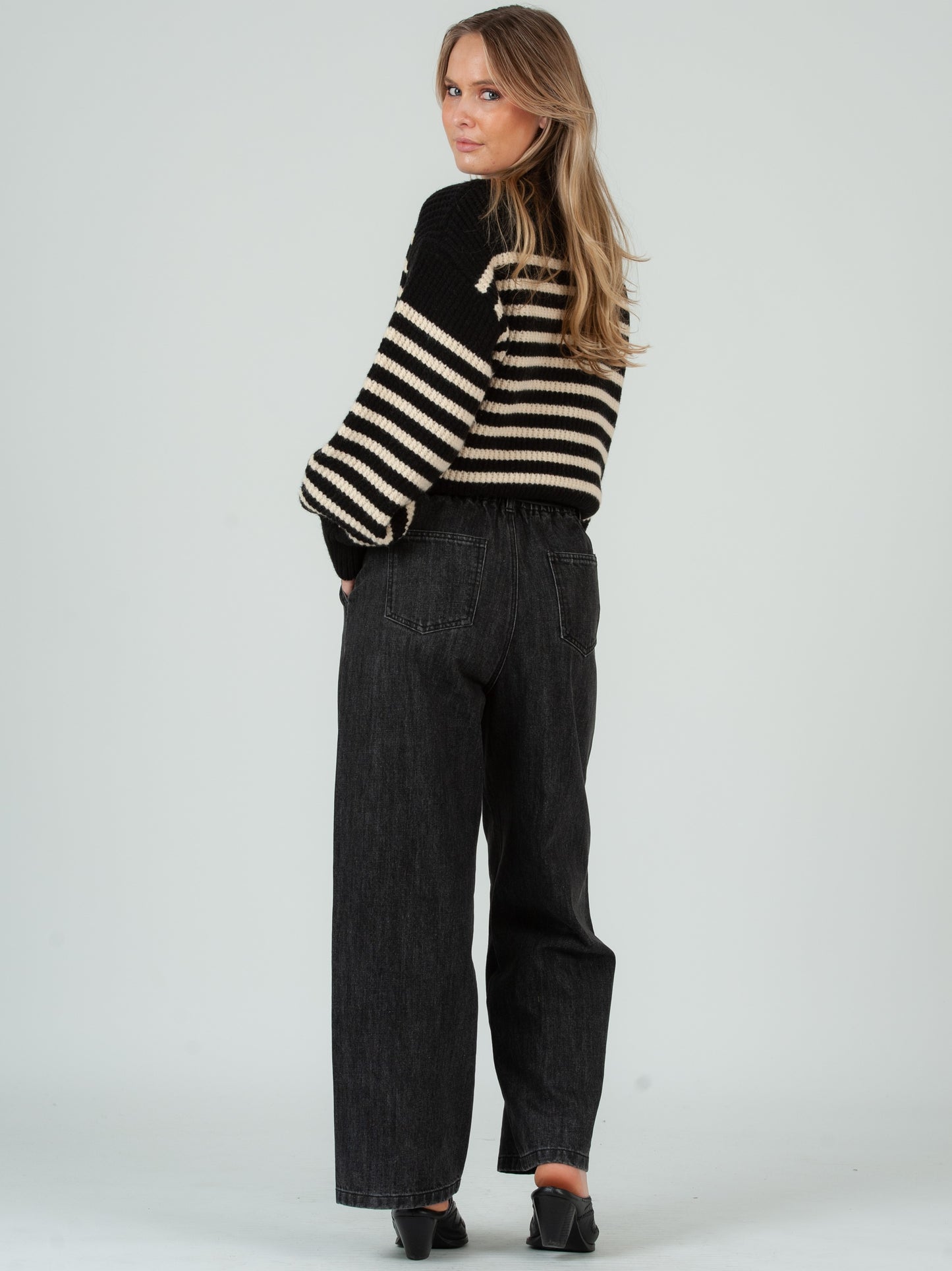 Women's Striped Crew Neck Sweater