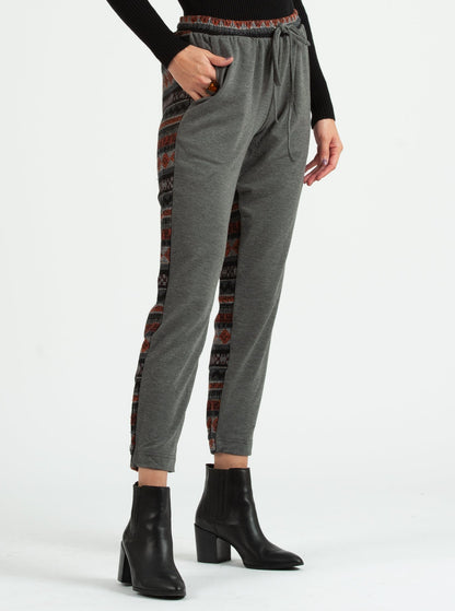 TARYN MIXED MEDIA JOGGER-BLACK