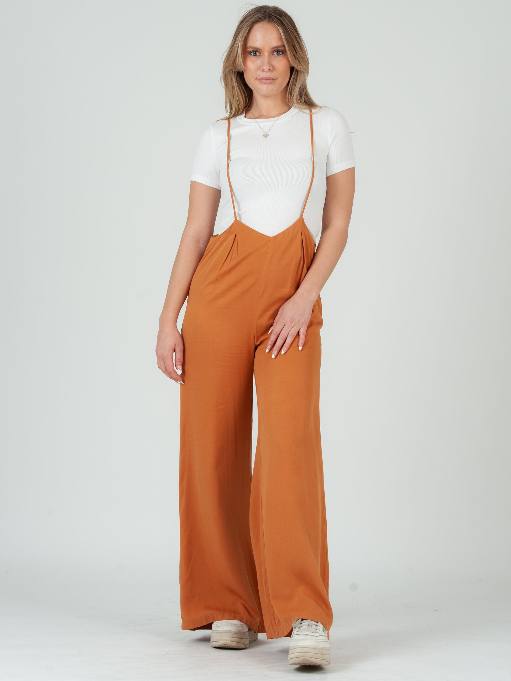 RAYON SUSPENDER JUMPSUIT