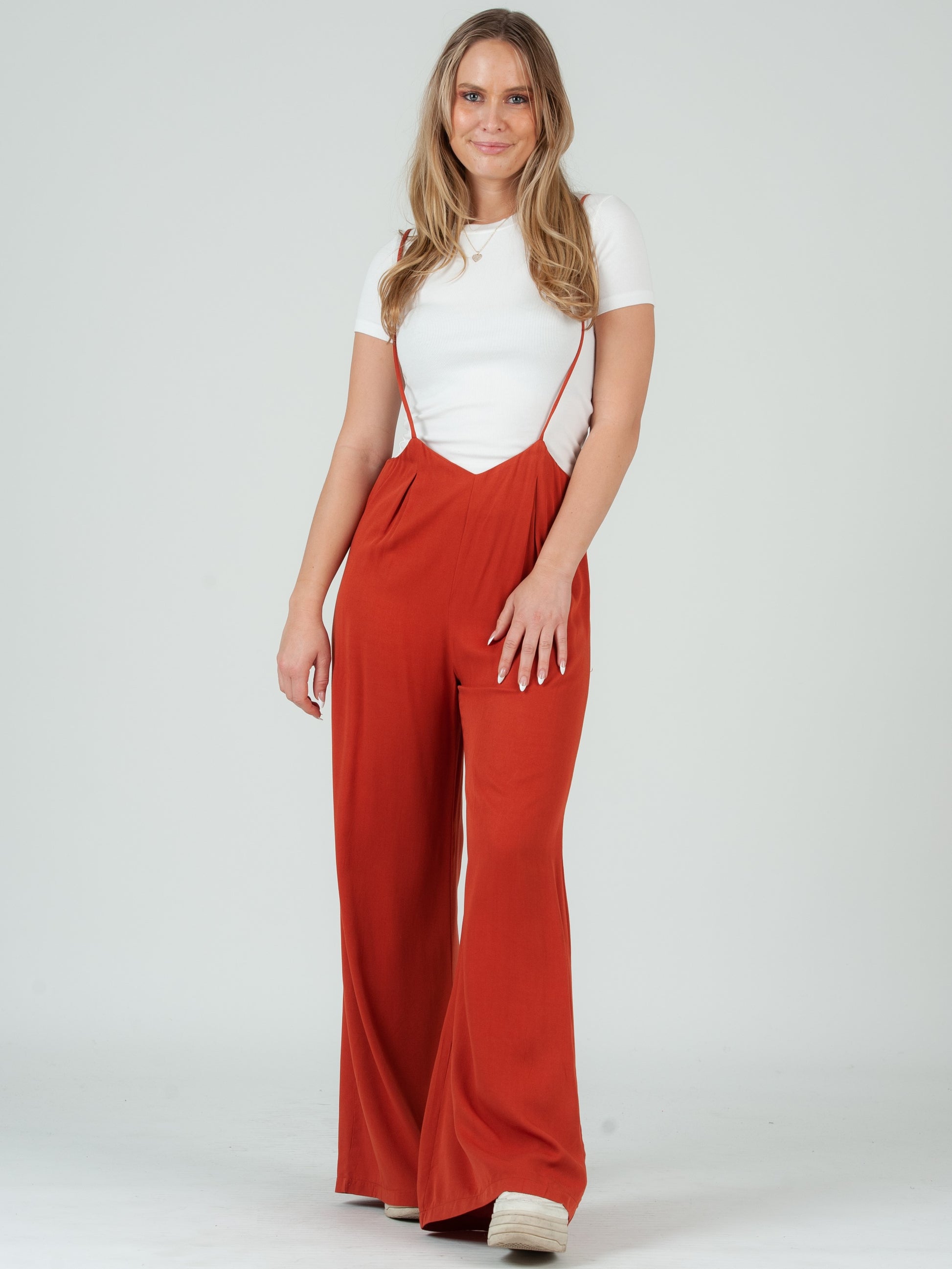 RAYON SUSPENDER JUMPSUIT