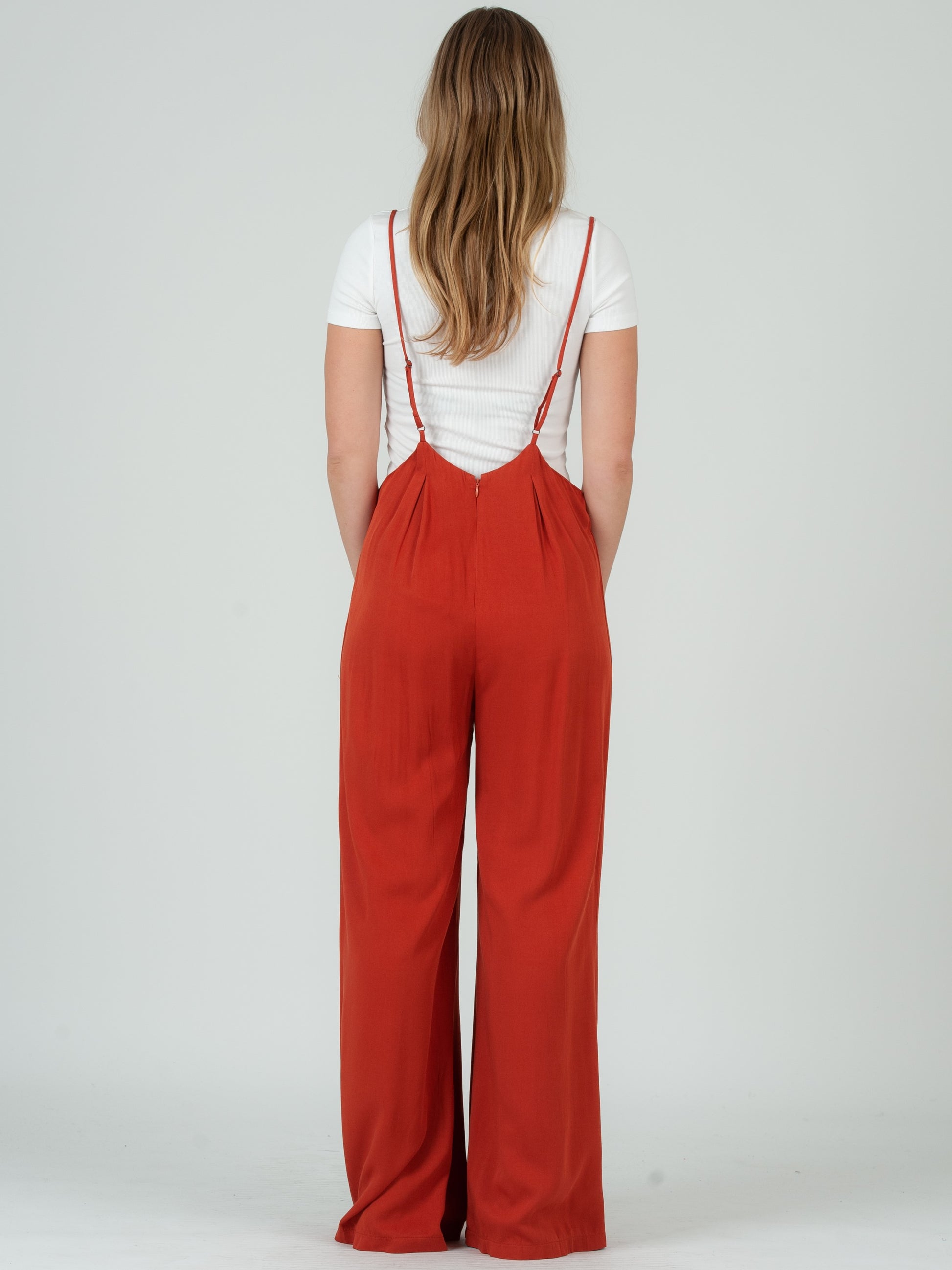 RAYON SUSPENDER JUMPSUIT