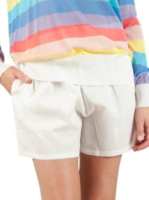 BAHAMA MAMA LINEN SHORTS-WHITE