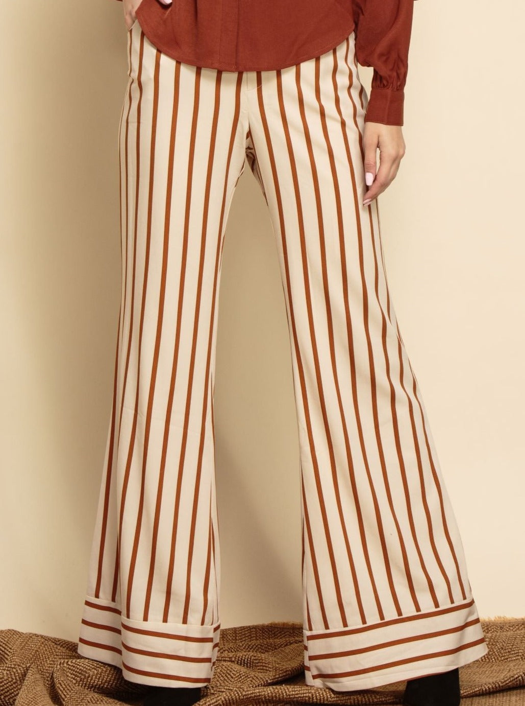 ISLA CONTRAST CUFF PANT-AUTUMN ROAD