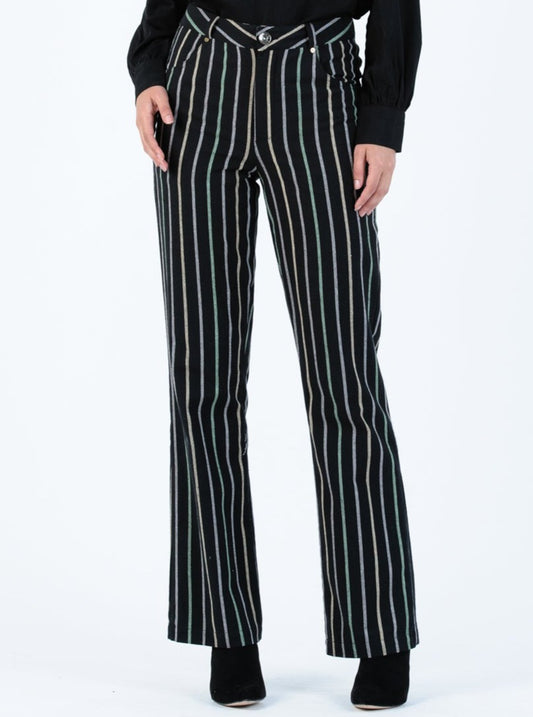 ECHO BOOT CUT PANT-BLACK STRIPE