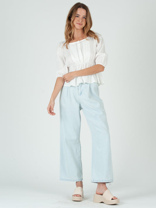 WHITE PEPLUM BLOUSE