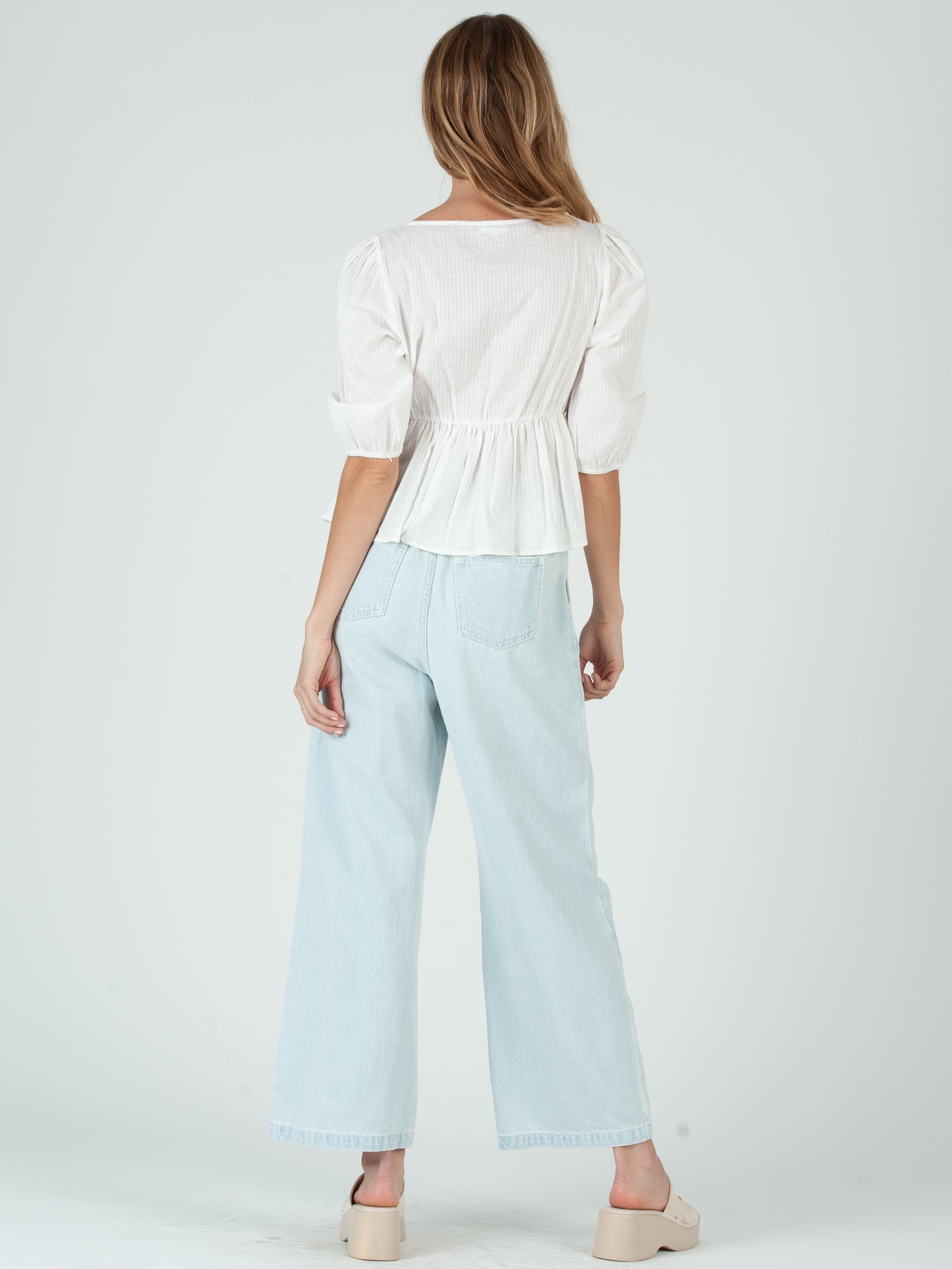WHITE PEPLUM BLOUSE