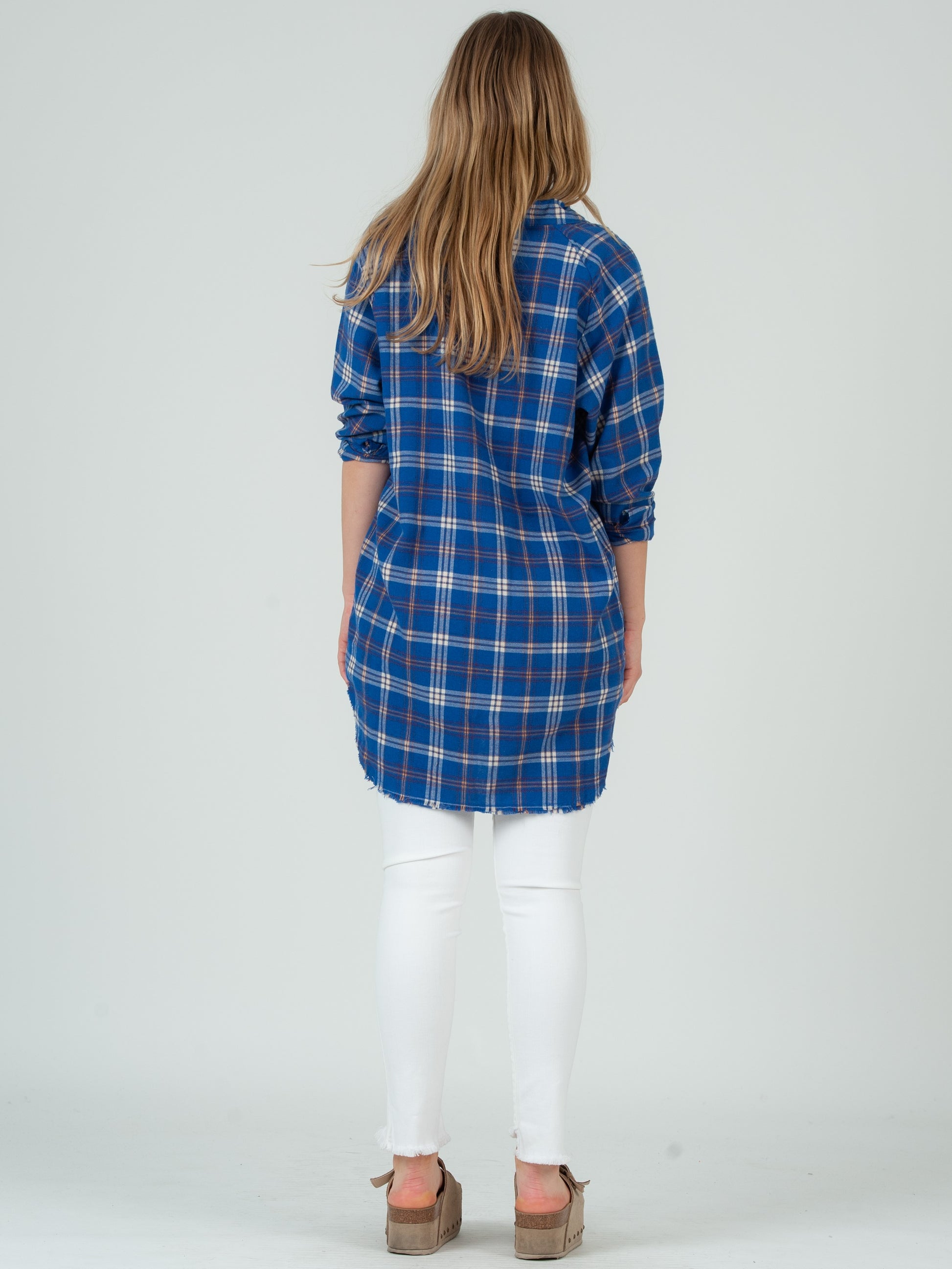 BLUE PLAID TUNIC