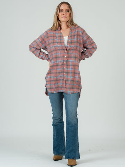 PINK PLAID SHIRT
