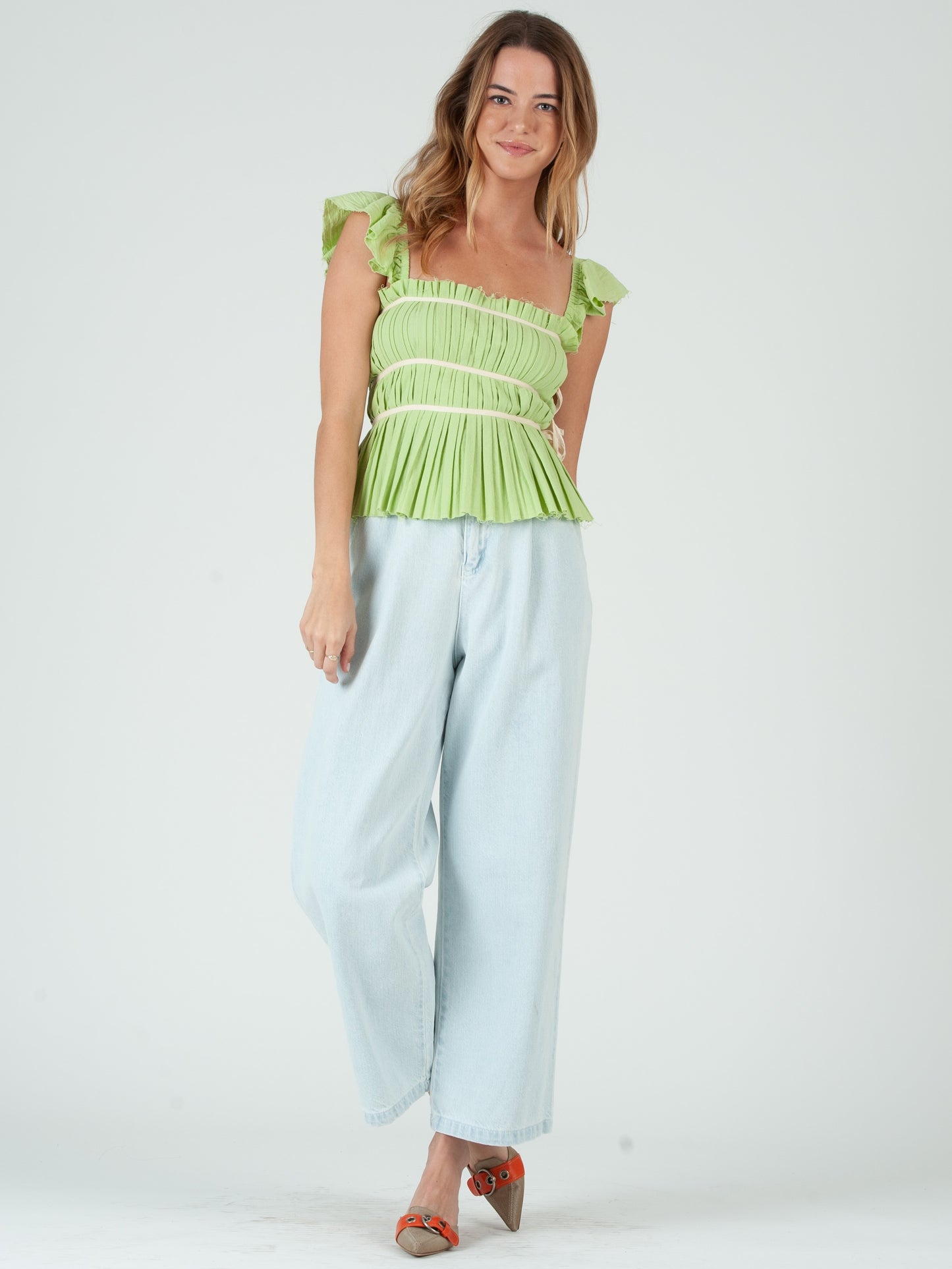 GREEN CAMI TANK