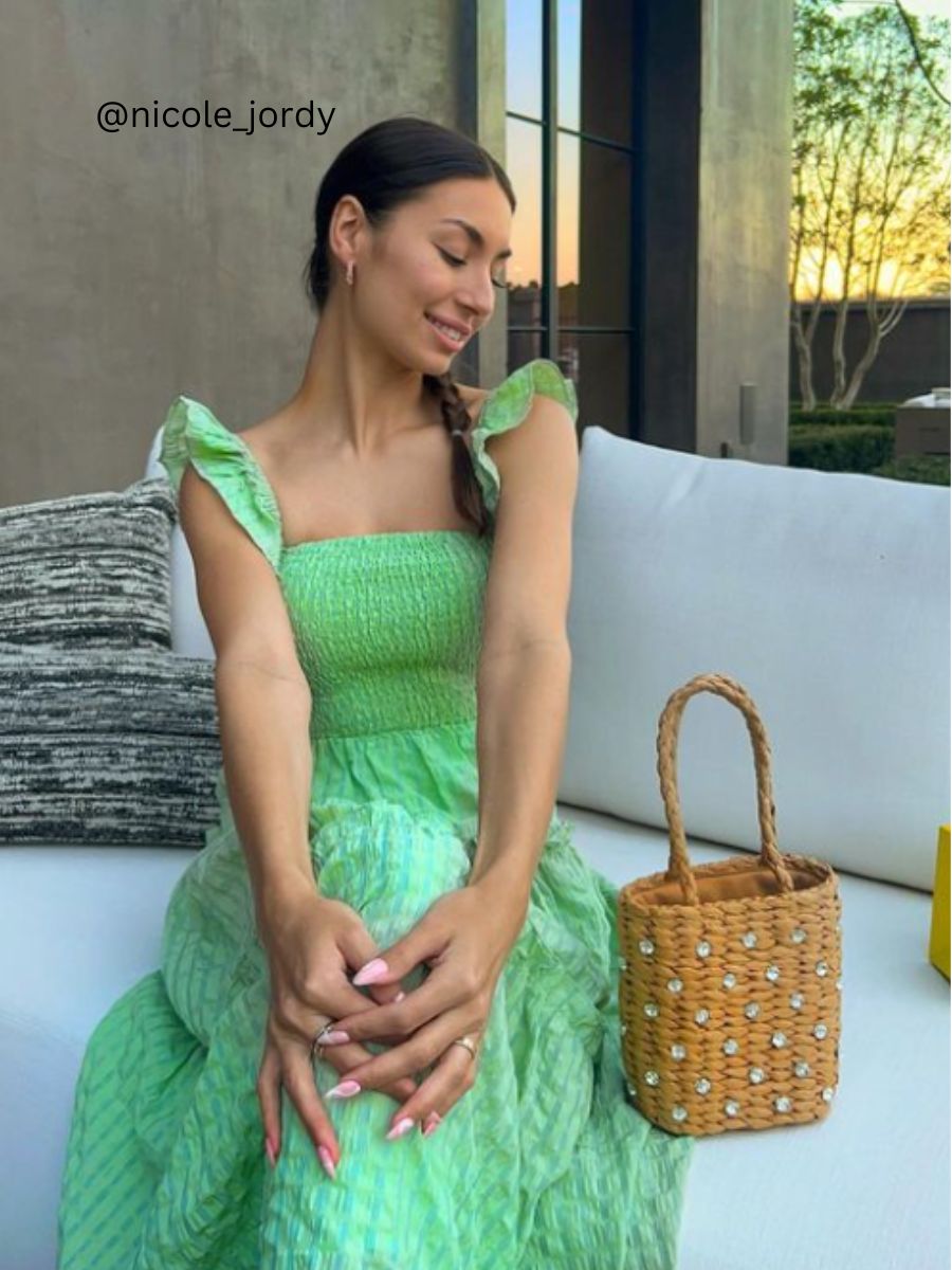 YUDITH GAUZE MAXI DRESS-LIME