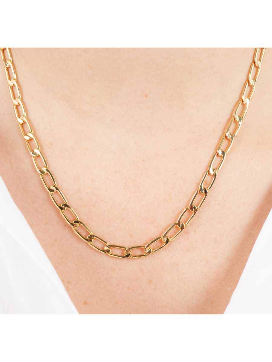 NARROW CHAINLINK NECKLACE-GOLD