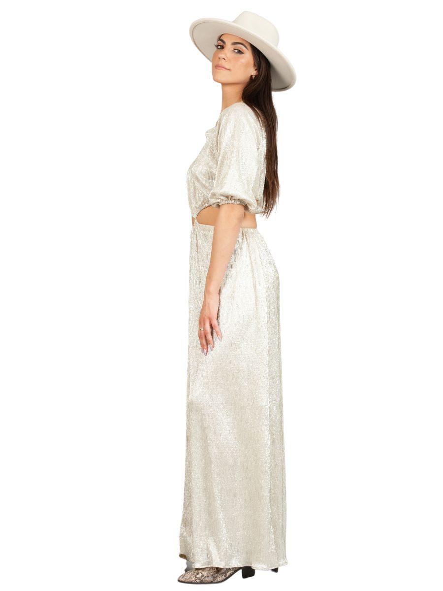 PEPA CUTOUT CB DRESS-SILVER
