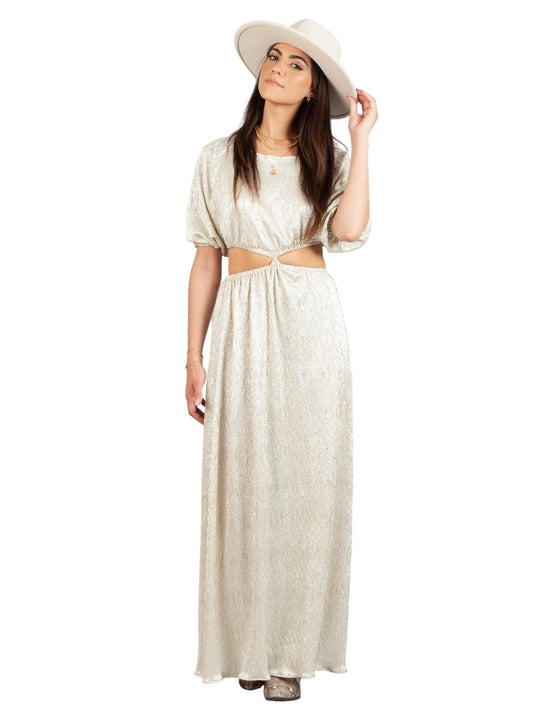 PEPA CUTOUT CB DRESS-SILVER