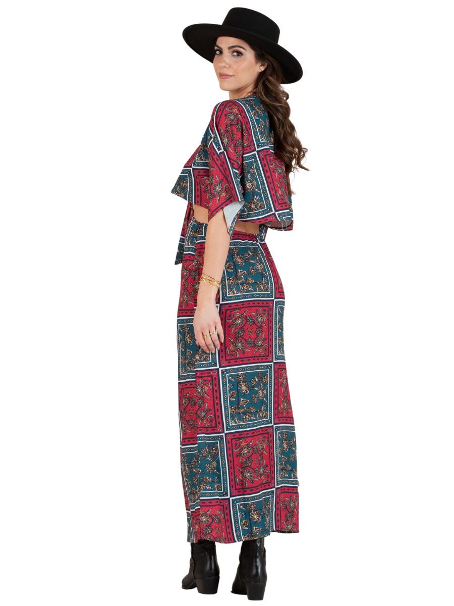 PATCHWORK MAXI DRESS