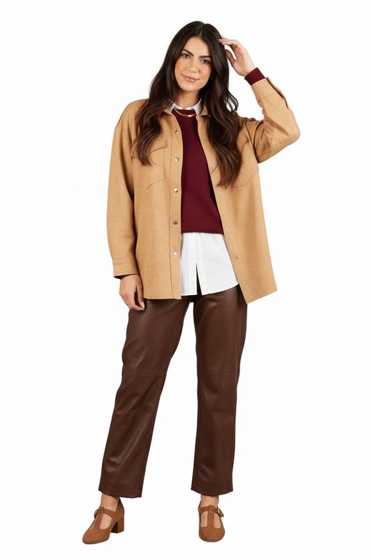 PEYTON WESTERN SHACKET-CAMEL
