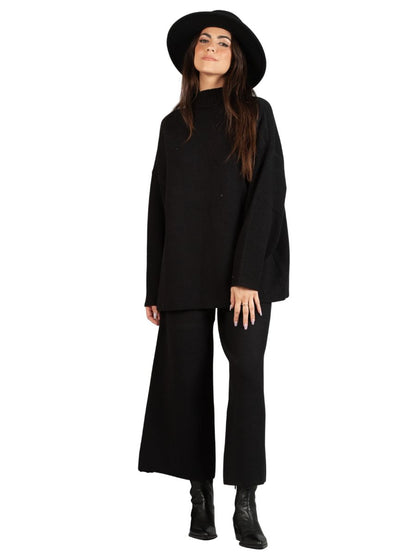 MERI SWEATER PANTS-BLACK