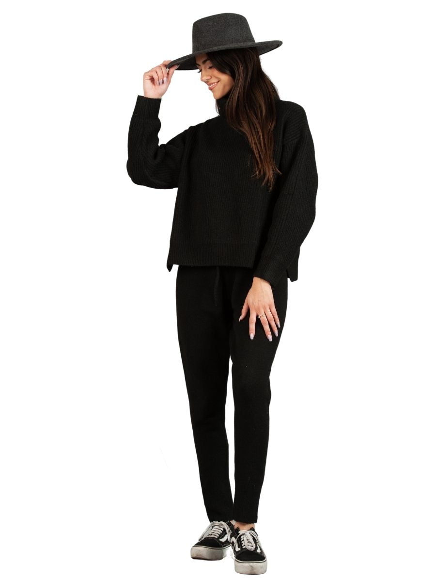 BRIDGET SWEATER JOGGER-BLACK