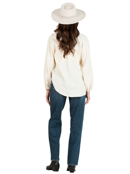 MELISSA BUTTON DOWN-IVORY