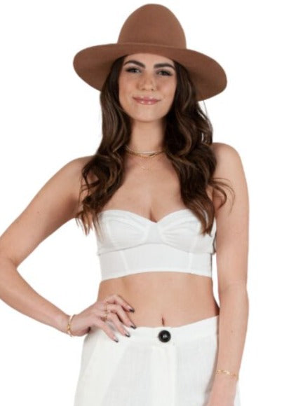 BELLA BUSTIER-WHITE