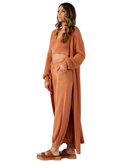 MAIA KNIT DUSTER-CLAY