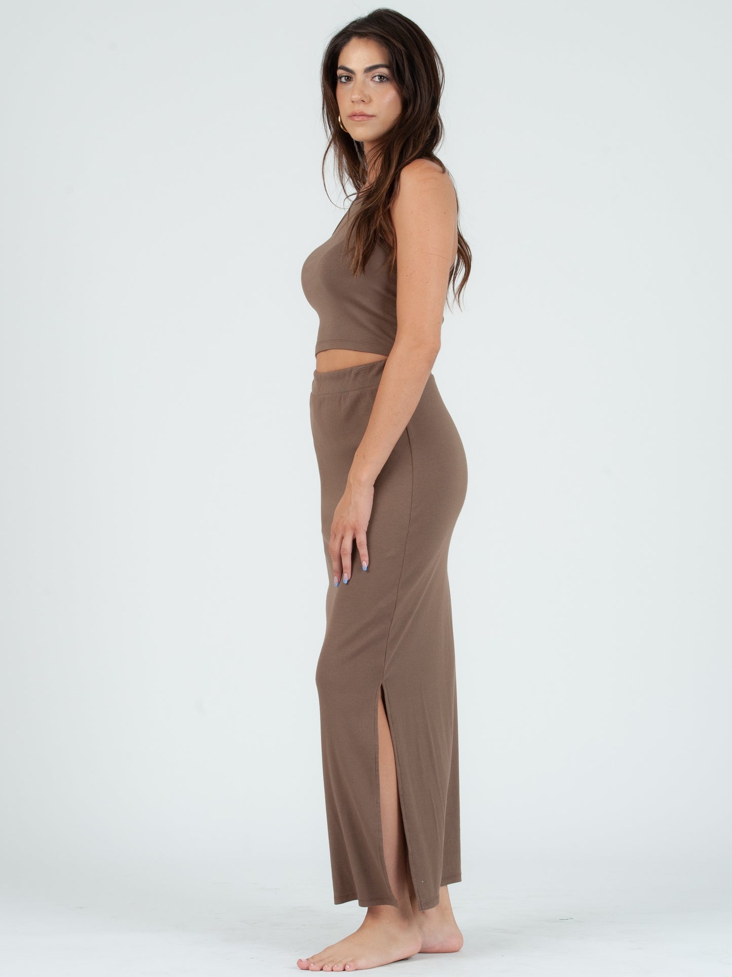 KENDALL PENCIL SKIRT-ESPRESSO