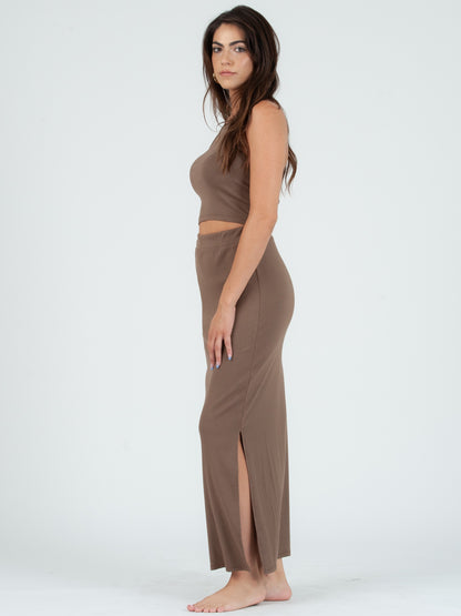 KENDALL PENCIL SKIRT-ESPRESSO