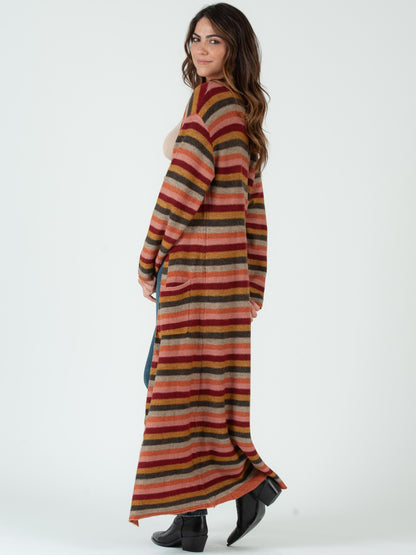 Women's Striped Sweater Duster