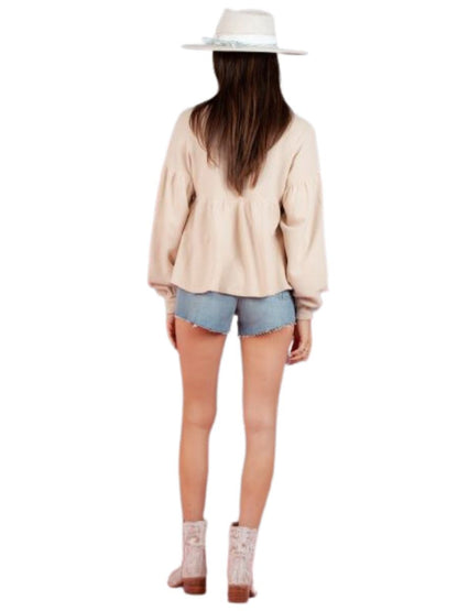 French Terry Sweatshirt -OYSTER