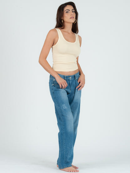 KATE CLASSIC TANK TOP-STRAW