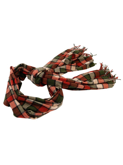 CORBET M. CHECK SCARF-RUST/OLIVE