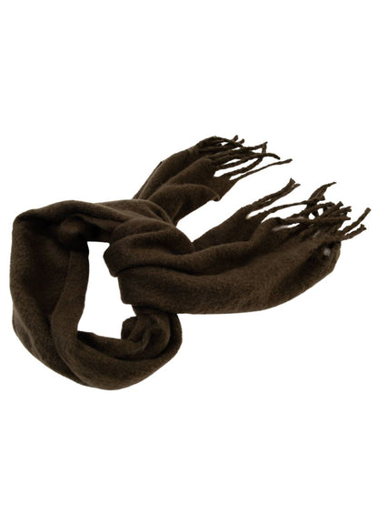 PISTA THICK KNIT SCARF-OLIVE