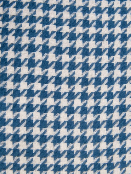 CLASSIC HOUNDSTOOTH SCARF-PARISIAN BLUE