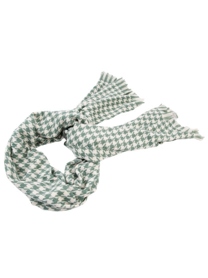 CLASSIC HOUNDSTOOTH SCARF-GREEN