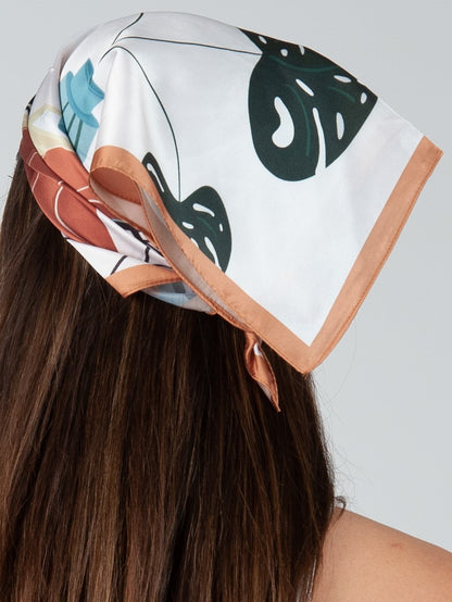 CHER SATIN SCARF-PALM