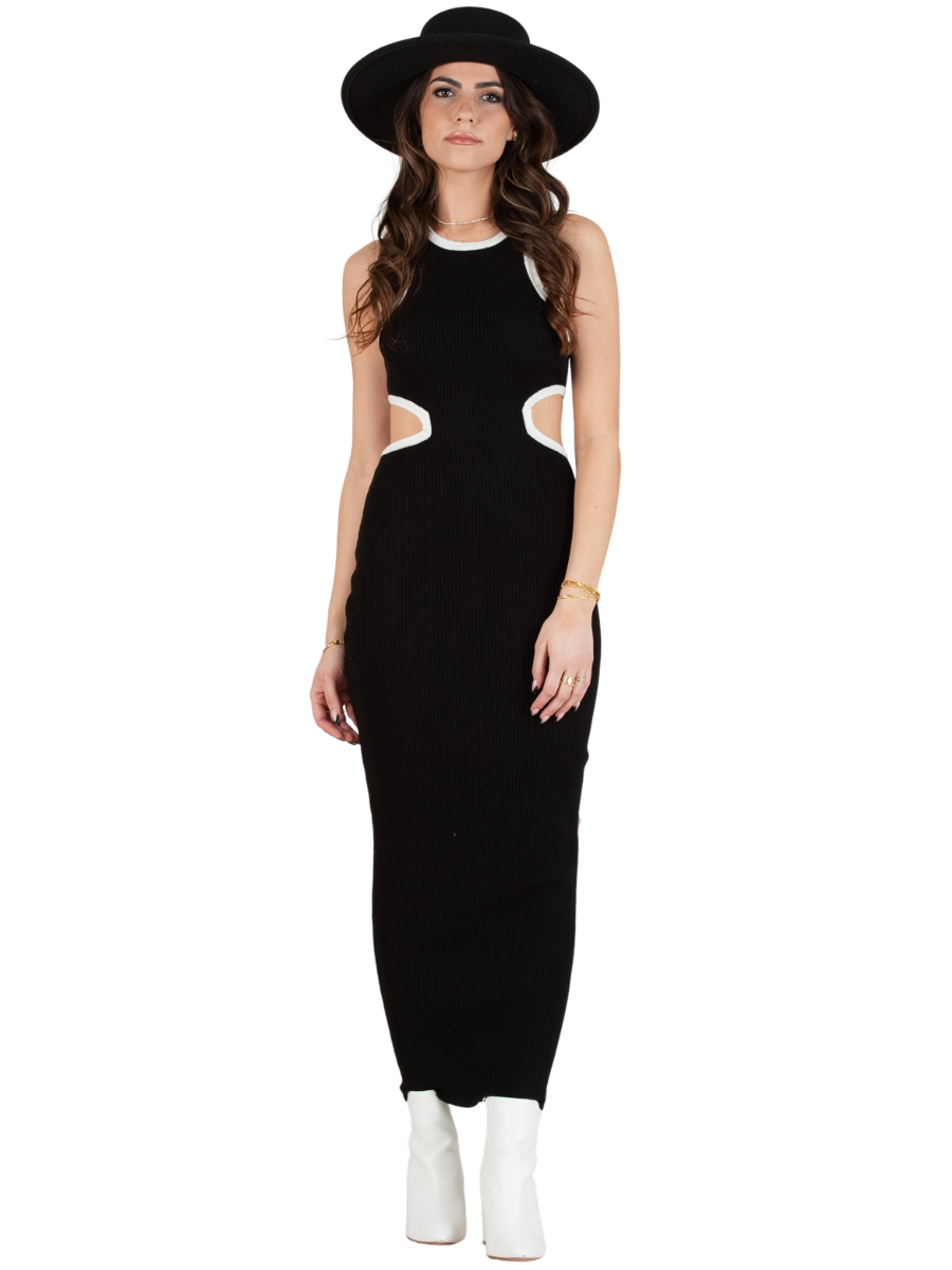 Women's Knit Sweater Midi Dress