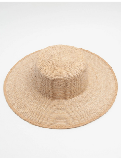 Women's Straw Wide Brim Boater Hat