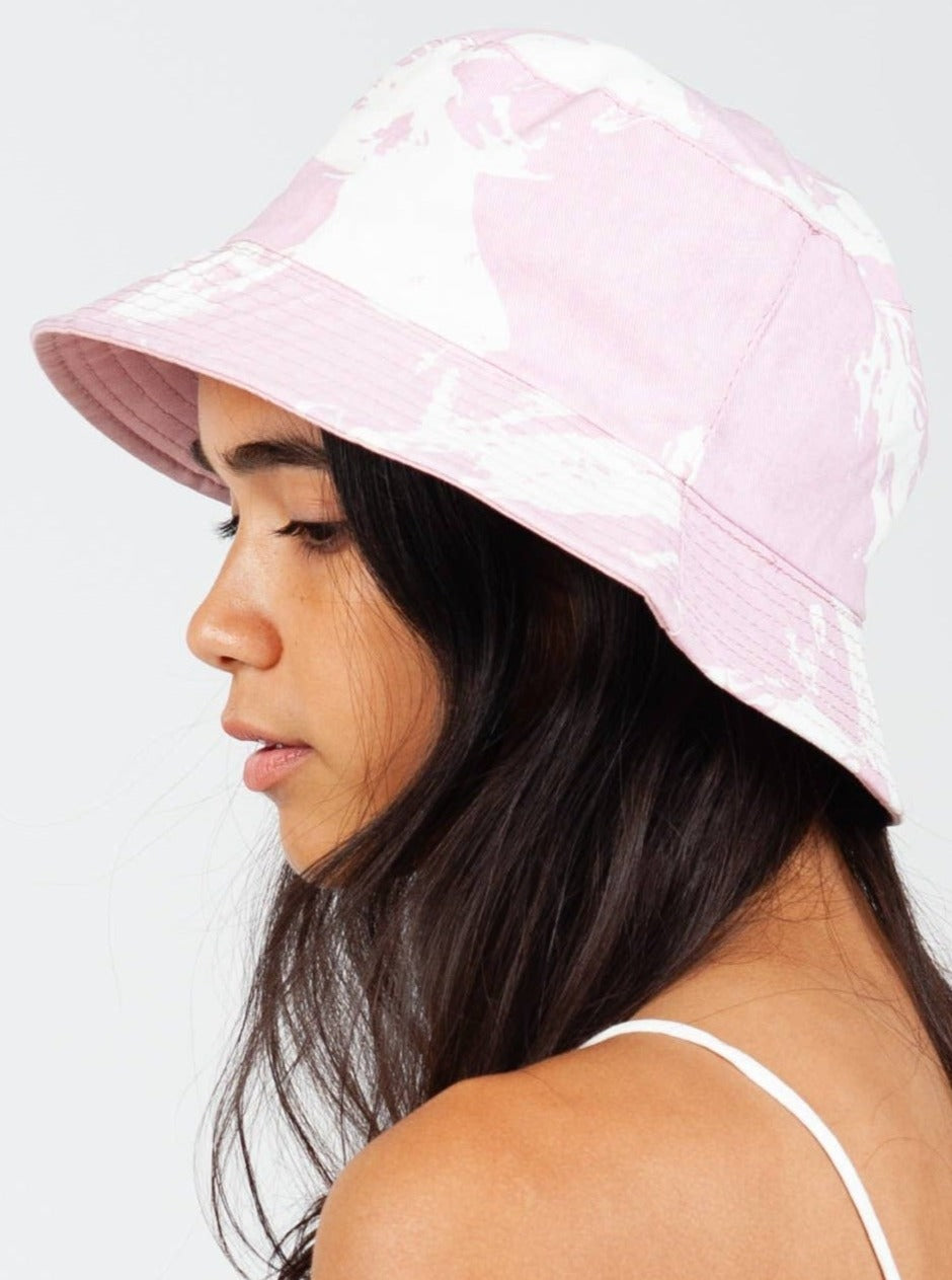TIDE CANVAS BUCKET HAT-PINK
