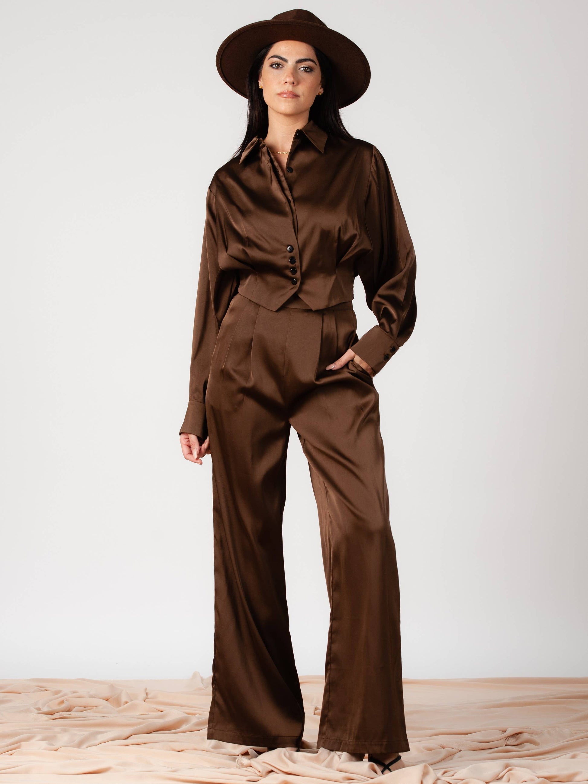 BROWN SUIT SET