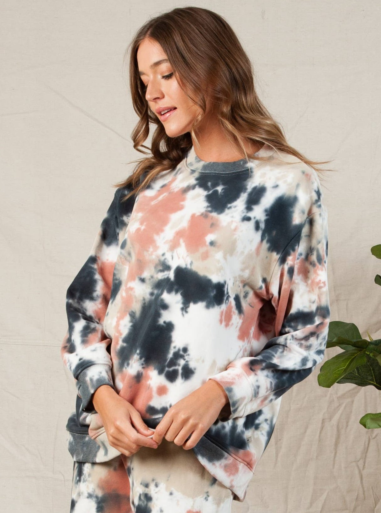 GIA PULLOVER-MARBLE TIE DYE