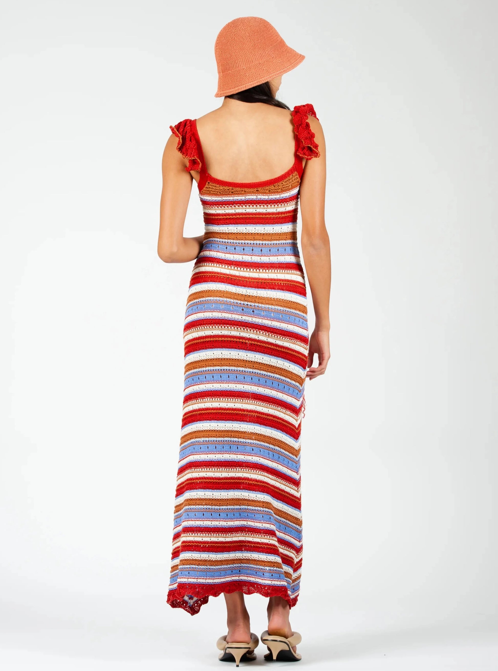 STRIPED CROCHET DRESS