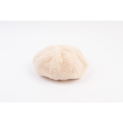 SEZANNE FAUX MINK BERET-IVORY