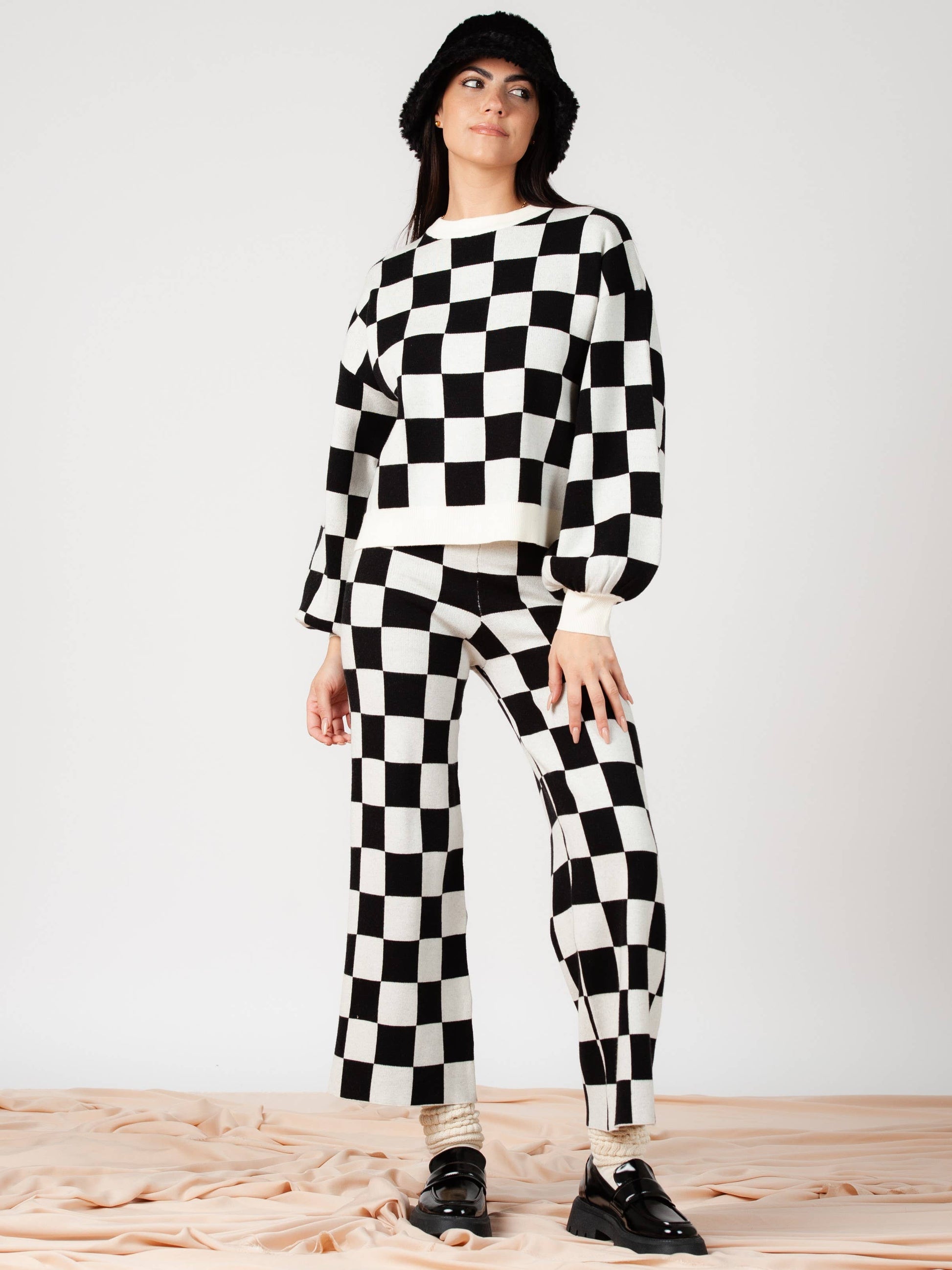 PRINTED SWEATER SET