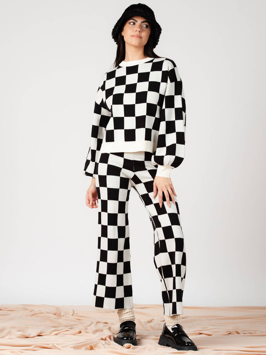 PRINTED SWEATER SET