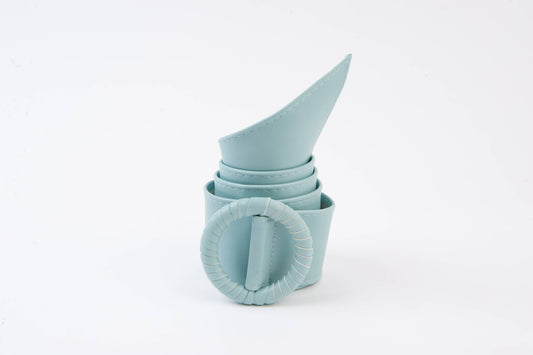 VALERIE VEGAN O RING BELT-BABY BLUE