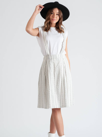 DELTA SUSPENDER DRESS-IVORY