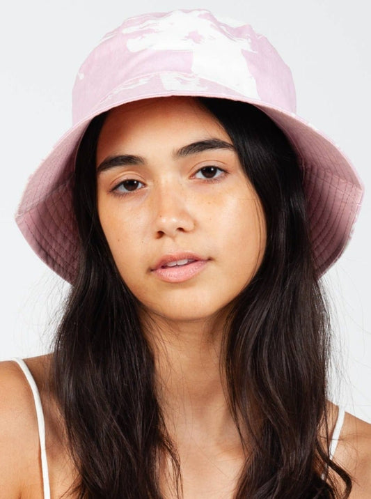 TIDE CANVAS BUCKET HAT-PINK