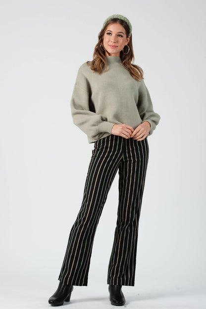ECHO BOOT CUT PANT-BLACK STRIPE